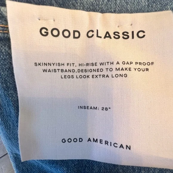 NWT Good American BLUE940  jeans Good Classic - Picture 8 of 8